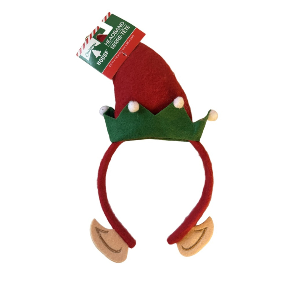 NWT Felt Holiday Elf Headband Red Green Onesize